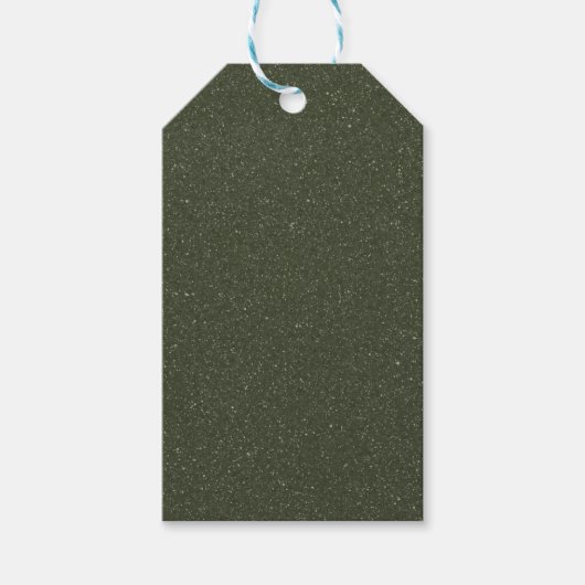 Étiquette Cadeau Texturée Vert Mousse (Devant)