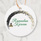 Étiquette cadeau thème Ramadan Kareem pour célébra (Devant)