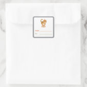 Étiquette Cadeau Tigre de Cirque Équilibriste (Sac)