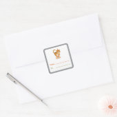 Étiquette Cadeau Tigre de Cirque Équilibriste (Enveloppe)