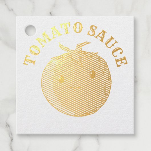 Étiquette-cadeau Tomate de carton mignon (Devant)