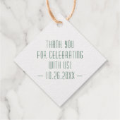 Étiquette-cadeau Tropical Monstera Feuille Mariage REAL FOIL (Dos)