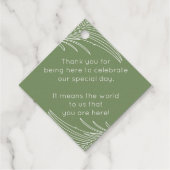 Étiquette-cadeau Tropical Palm Leaf Outline REAL FOIL (Dos)