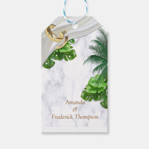 Étiquette cadeau tropical romantique