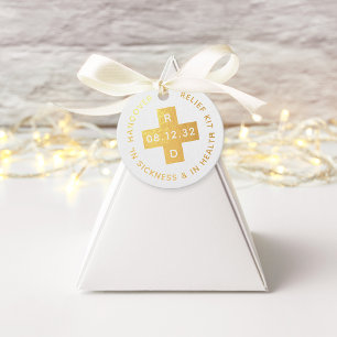 Étiquette-cadeau Trousse de secours pour Mariage personnalisé