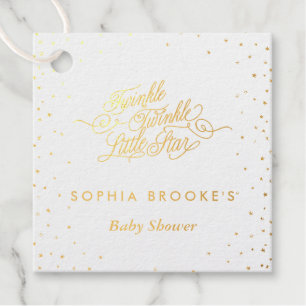 Étiquette-cadeau Twinkle Twinkle Little Star Gold