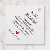 Étiquette-cadeau Typographie de script argent ou or faite avec amou (Dos)