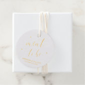 Étiquette-cadeau Typographie Mint To Be Dorure Mariage (Avec boite)