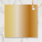 Étiquette-cadeau Typographie Or Merci de luxe & Foliage (Dos)