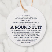 Étiquette-cadeau Un Tuit rond (Dos)