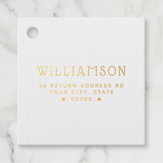 Étiquette-cadeau Une adresse de retour moderne s'encastrant (Devant)