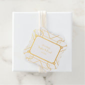 Étiquette-cadeau Unique Gold Black Great Gatsby Art Déco Mariage (Avec boite)