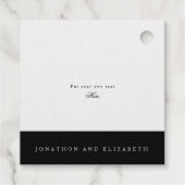 Étiquette-cadeau Véritable écriture moderne en feuille d'or Merci (Dos)