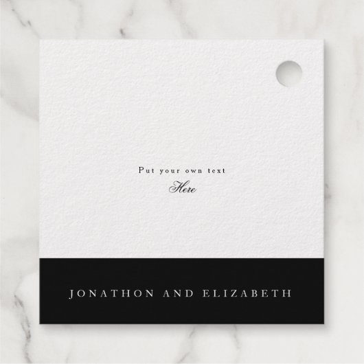 Étiquette-cadeau Véritable feuille d'or écriture moderne Merci (Dos)