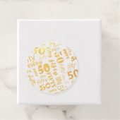Étiquette-cadeau VÉRITABLE Gold Foil 50e anniversaire (Avec boite)