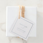 Étiquette-cadeau Véritable Mariage Moderne Blanc Feuille d'Argent (Avec boite)