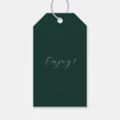 Étiquette cadeau vert "Enjoy" (Devant)