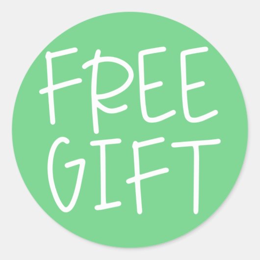 Étiquette cadeau vert gratuit sans cadeau (Devant)
