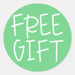 Étiquette cadeau vert gratuit sans cadeau