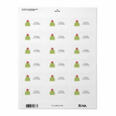 Étiquette Cadeau Vert Simple Moderne (Feuille entière)