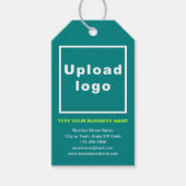 Étiquette cadeau vert Turquoise pour marque commer (Devant)