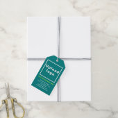 Étiquette cadeau vert Turquoise pour marque commer (Avec de la ficelle)