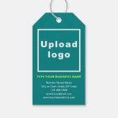 Étiquette cadeau vert Turquoise pour marque commer (Dos)