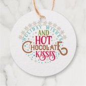 Étiquette-cadeau Voeux de vacances et baisers au chocolat (Dos)