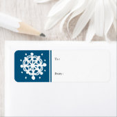 Étiquette Cadeau Whimsical Snowflake (En situation)