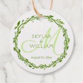 Étiquette-cadeau Woodsy Elegance Mariage double face Argent huile (Dos)