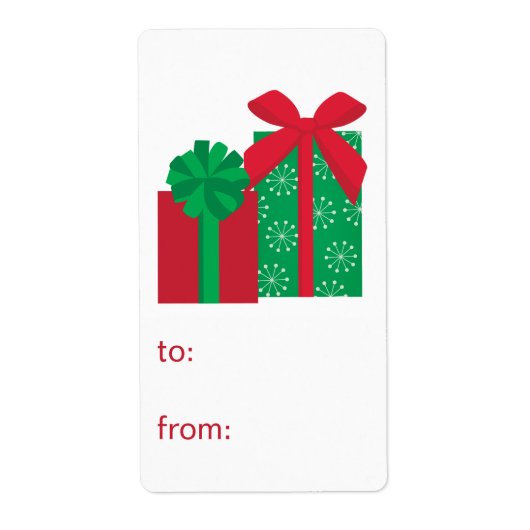 Étiquette Cadeaux de à (Devant)
