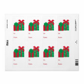 Étiquette Cadeaux de à (Feuille entière)