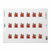 Étiquette Cadeaux de la Saint-Valentin Pitbull (Feuille entière)