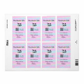 Étiquette Cadeaux faits à la main pour filles avec amour QR (Feuille entière)