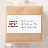 Étiquette Cadeaux lumineux de couleurs de grand-papa du (En situation)