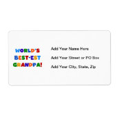 Étiquette Cadeaux lumineux de couleurs de grand-papa du (Devant)