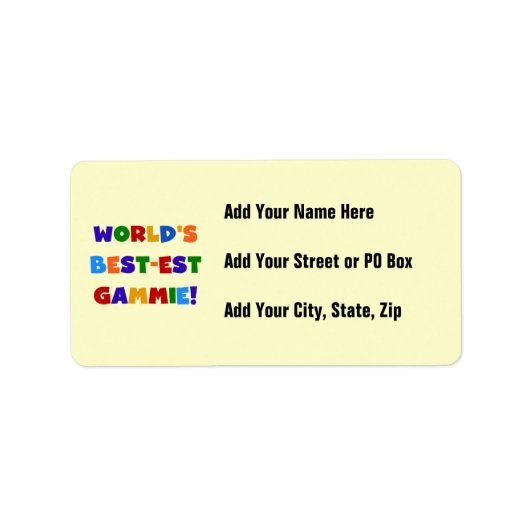 Étiquette Cadeaux lumineux de couleurs du Meilleur-est (Devant)