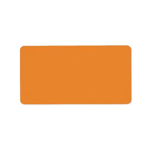 Étiquette Cadmium orange couleur solide (Devant)