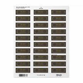 étiquette cadre art déco (Feuille entière)