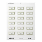 Étiquette Cadre double or minimaliste (Feuille entière)
