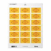 Étiquette Cadre élégant (Feuille entière)