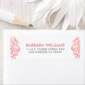 Étiquette Cadre en dentelle rose (En situation)