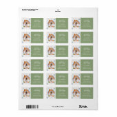 Étiquette Cadre photo de Noël cosy Adresse de retour (Feuille entière)