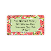 Étiquette Cadre vert pastèque (Devant)