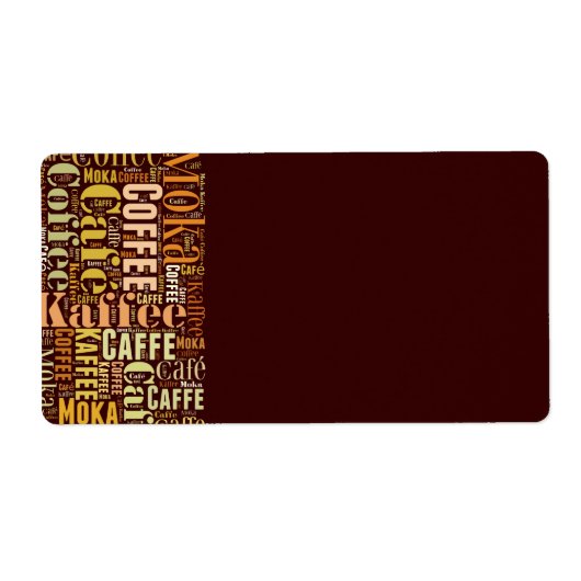 Étiquette Café (Devant)