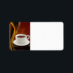 Étiquette Café Art Café<br><div class="desc">Les amateurs de café art signifie café dans votre tasse avec des coeurs vapeur et un rétro retour à la maison sorte de sentiment.</div>