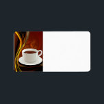 Étiquette Café Art Café<br><div class="desc">Les amateurs de café art signifie café dans votre tasse avec des coeurs vapeur et un rétro retour à la maison sorte de sentiment.</div>