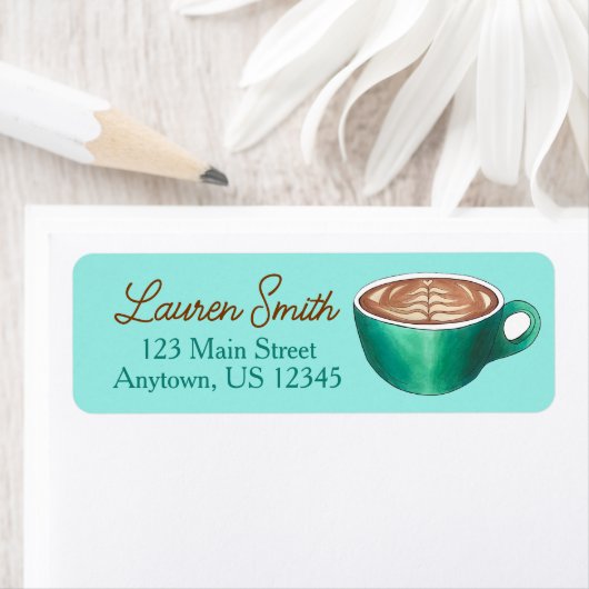Étiquette Café Café Maison Café Café Maison Blanche Cuite La (En situation)