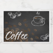 Étiquette café couleur (Étiquettes simples)