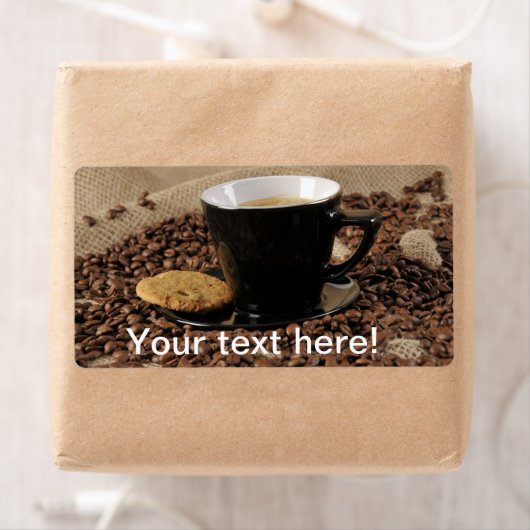 Étiquette Café et biscuit (En situation)